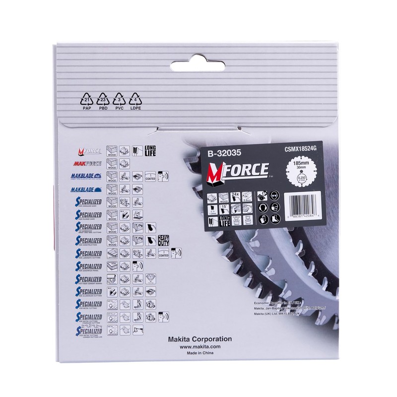 Makita B-32035 MForce Saw Blade 185x30x24T