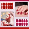 16 hojas de calcomanías de esmalte de uñas completas para