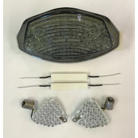 Clear Alternatives 05-06 GSXR 1000 LED Smoke Rear Tail Light Integrated+LED Signal Boards 2005 2006