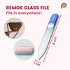 REMOS Nail File Genuine Tempered Glass with Double-Sided Grinding Surface