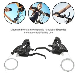 Freno de palanca de cambios de bicicleta de 3x7 21 velocidades, palanca de freno de cambio de bicicleta ligera ergonómica de alta precisión para bicicletas de montaña para(3X7 21 velocidades)