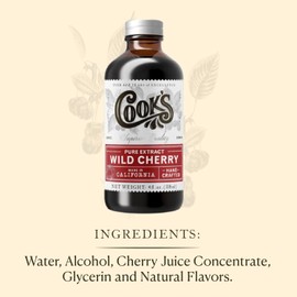 Cook's, Wild Cherry Extract for Baking, Preserves, Syrup, Cookies, Cakes, 4 oz