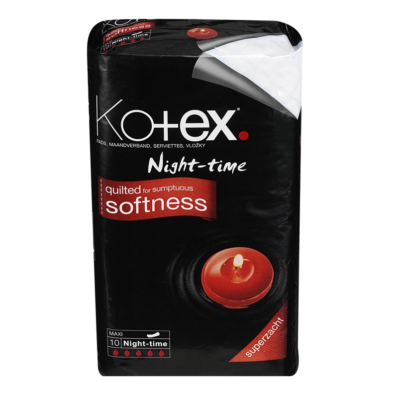 Kotex Maxi Night Time Sanitary Towels, 10 towels