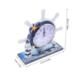 ULTECHNOVO 1Pc Nautical Style Silent Clock Creative Lighthouse Design for Home Unique Desk Displayer Friends and Family Artistic Arrangement