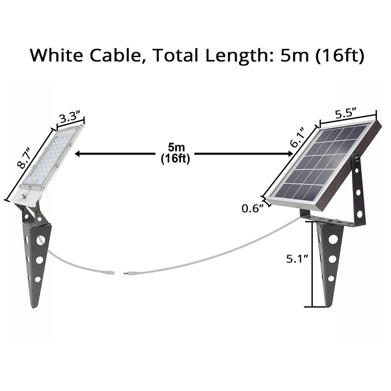 Mii-PWR Flag Pole Light Solar Powered A280X Metal Flood Sign