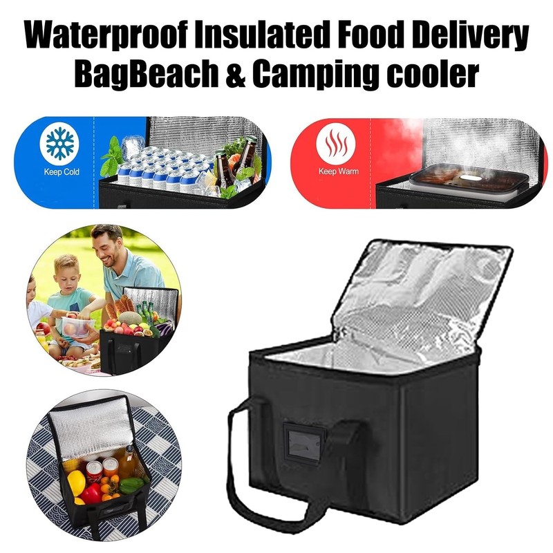 BRITECO Large Food Delivery Bag, Insulated Thermal Bag - Keep