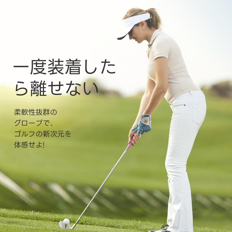Golf Glove Womens Ambidextrous All-Weather Ball Marker Squeeze Soft Comfort