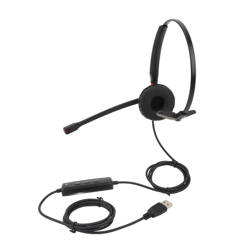 Telephone Headset Noise Canceling Comfortable Versatile Single Ear PC Headphone