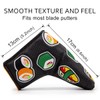 Black Golf Putter Cover Japanese Sushi,Blade Putter Headcover