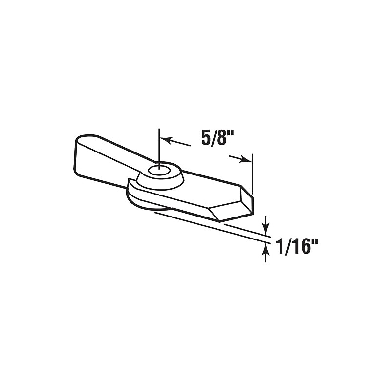 Prime-Line L 5759 Pointer Latch, 5/8 In., Plastic, White, 12