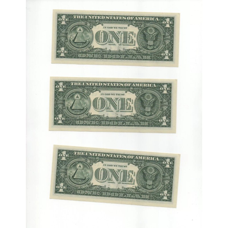Consecutive Serial # $1 Dollar Bills Uncirculated Great BDAY Gift-