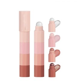 Lidschatten-Stift, 4 in 1, matt, fein, hochpigmentiert, Lidschatten für Gesicht und Augen, Textmarker (A)