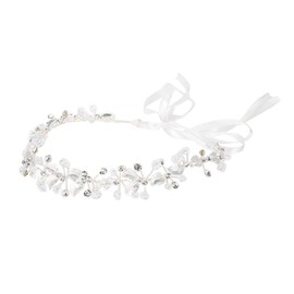 Rhinestone Decoration Headwear, Bride Flower Headband Accessories with Beads and Crystals, Wedding Hair Decoration Crown Headband Jewellery