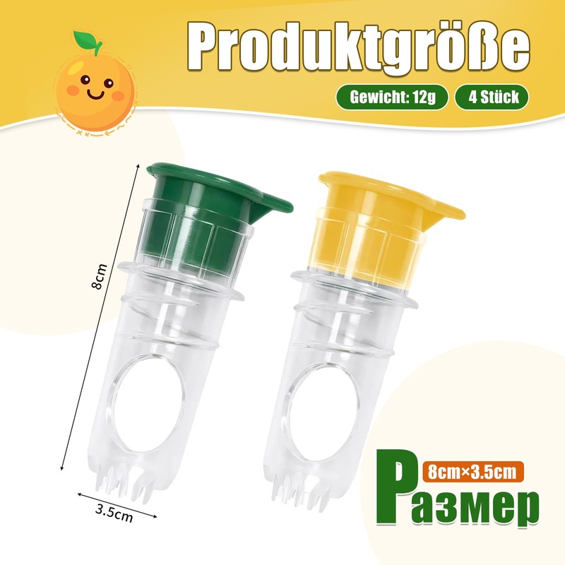 Pack of 4 Lemon Squeezer, Reusable Manual Lemon Squeezer, Easy
