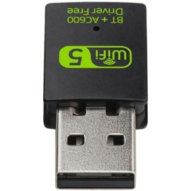 Bluetooth Dongle, WLAN USB Stick 600Mbps USB WiFi Bluetooth Adaptador PC de doble banda 2.4GHz/5GHz Tarjeta de red inalámbrica Wi-Fi