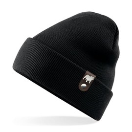 siviwonder English Bulldog Hat Patch Leather Walking Beanie Knitted Hat Warm Men Women Bully English, black
