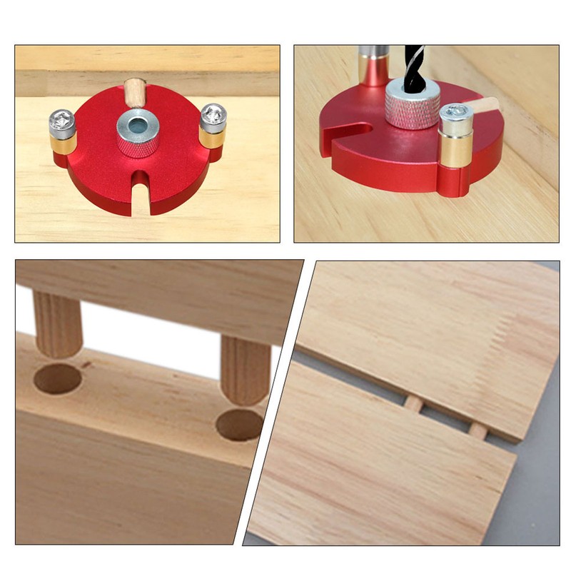 Self Center Dowel Jig Aluminum Alloy Hole Puncher Locator Precise