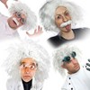 QUEENTAS White Wigs for Men Cosplay Wigs Synthetic Scientist Wig