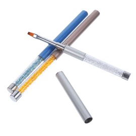 TOVINANNA 3Pcs Nail Art Brush Professional Nail Extension Gel Painting Pens for DIY Salon Includes Round Liner Flat Tips for Smooth Application and Precision Design