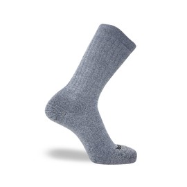 Pure Athlete Hiking Boot Socks - Warm Thermal Comfort Merino Wool Tactical Socks for Camping Hunting Cold Weather (L/XL, Light Grey)