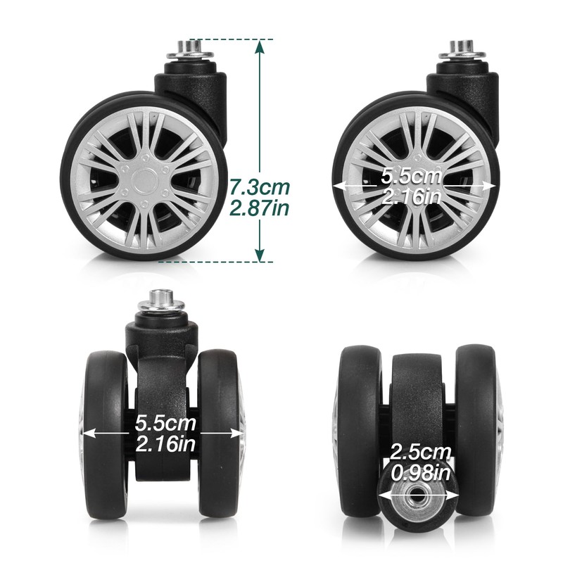 Ech.Apr Luggage Suitcase Wheels Replacement, 2 Pack Luggage Wheel Repair