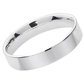 925 Sterling Silver 4mm Flat Court Comfort Men/Ladies Wedding Band/Ring WJS13893RSL