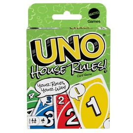Mattel Games UNO House Rules Card Game for Kids, Adults, Families, Game Night & Parties, Players Can Make Up Rules