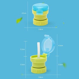 2 tappi di cannuccia per bottiglie d'acqua, graziosi tappi di ricambio per bottiglie d'acqua a prova di fuoriuscite, portatili, per ragazzi e ragazze, accessori per bottiglie d'acqua facili da usare