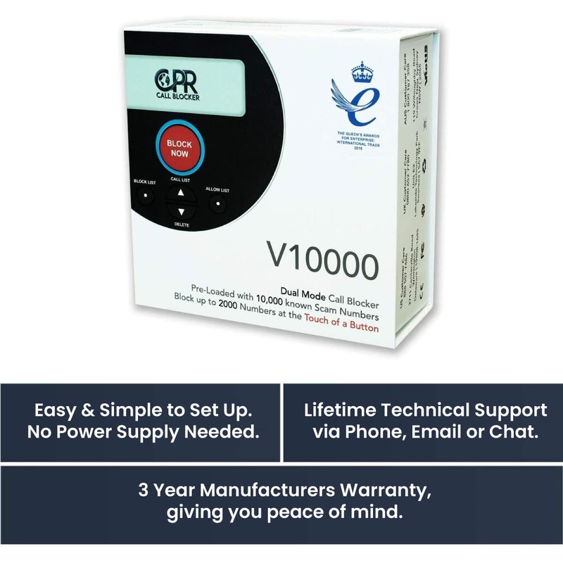 CPR V10000 Landline Call Blocker – Instantly Stop Scam Nuisance
