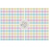 Linen Spring Placemats Set of 4 Buffalo Check Plaid Easter