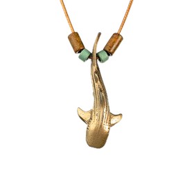 Whale Shark Necklace for Men and Women, Antique Bronze Whale Shark Pendant | Shark Charm | Shark Jewelry for Women | Gifts for Shark Lovers | Sea Life Jewelry (24 Inch, Bronze)