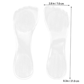 Ipetboom 2 Pairs Slip Gel Insoles for High Heels Foot Therapy Shoe Pads with Arch Support Comfortable Cushioning for Relief and Massaging White