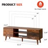 WLIVE Mid-Century Modern TV Stand for 55/60 Inch TV, Entertainment