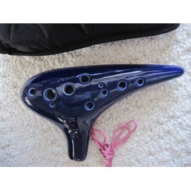 Utopia Ceramic Ocarina Dark Blue Alto C Key High temperature Kiln Treated good Hardness Endurability