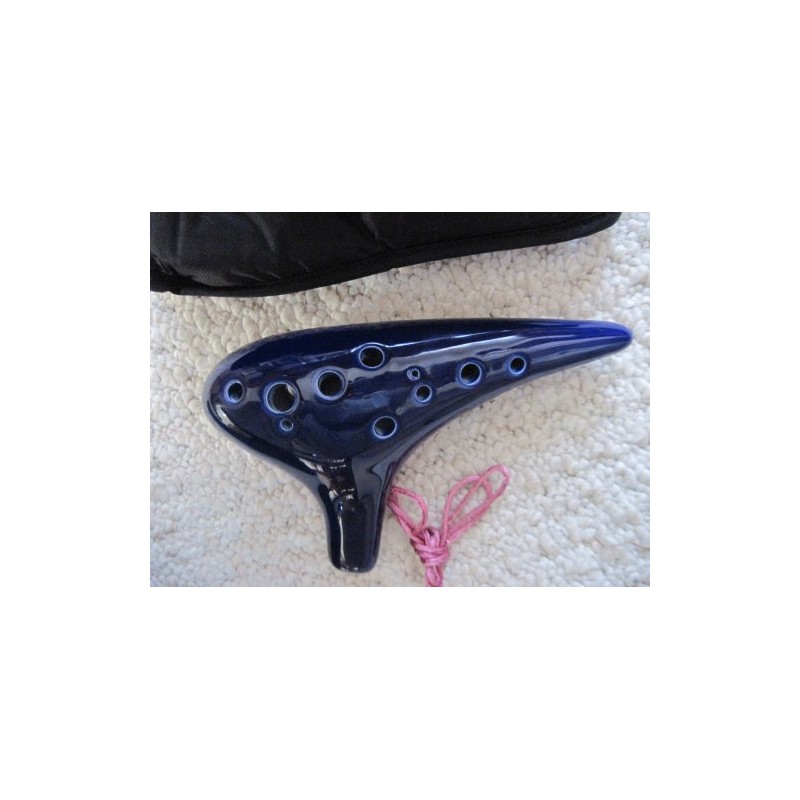 Utopia Ceramic Ocarina Dark Blue Alto C Key High temperature