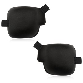 2Pcs Eyepatch for Adults, Adjustable Polyester Eye Patch for Lazy Eyes Washable Reusable One Eye Patches for Men Women for Left or Right Eyes (Black)