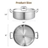DELARLO 8QT Stainless Steel Hot Pot Induction Shabu Shabu Pot
