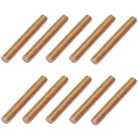 Qrity Pack of 10 Threaded Rods, M10 x 70 mm Fully Threaded Rod, Threaded Rod, Threaded Bolts, Fully Threaded Rod for Anchor Bolts, Clamps