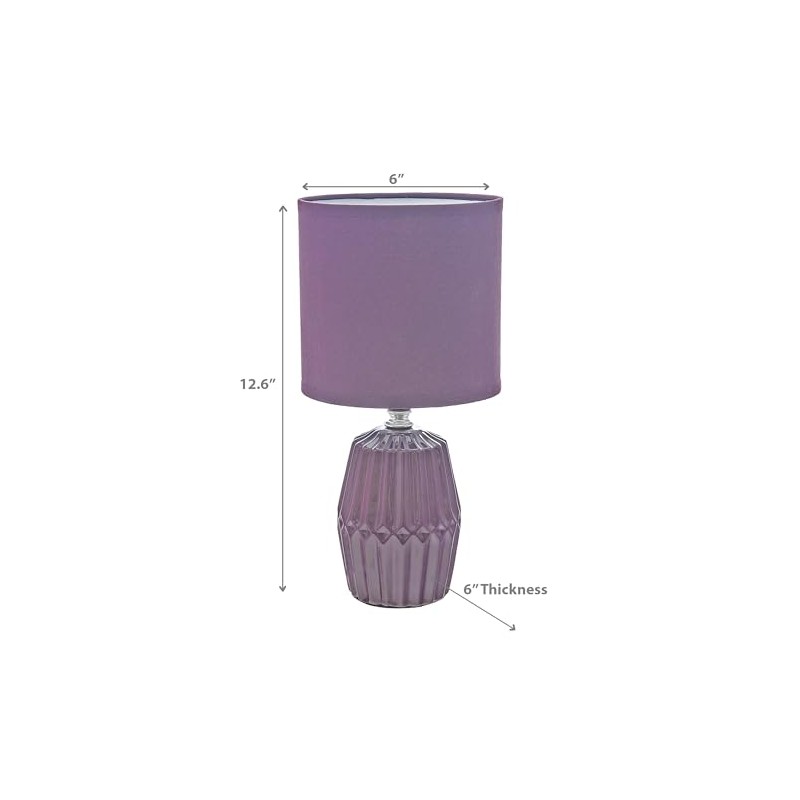 Ceramic Table Lamp with Shade Meridian Purple