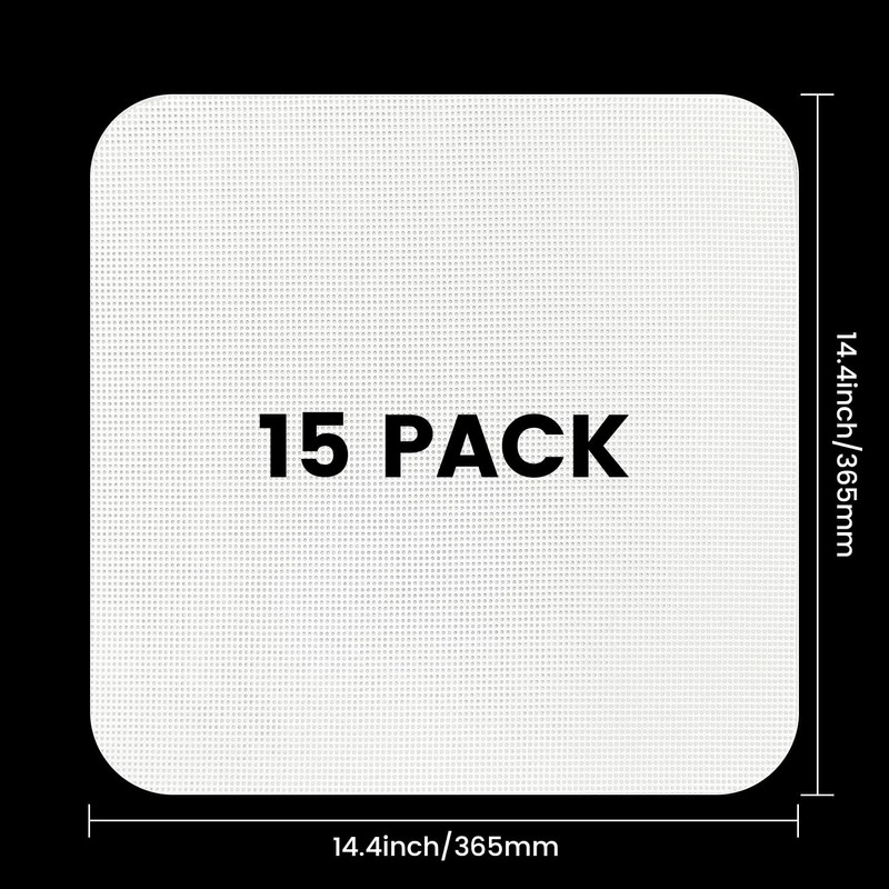 15 Pack Silicone Dehydrator Sheets,Non-stick Food Fruit Dehydrator Mats Reusable