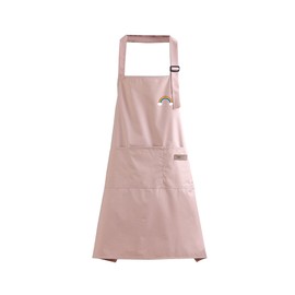 PAEHUIMT Apron Women Cooking Apron Men Kitchen Apron Women Coat Apron Men Rainbow Pattern, pink