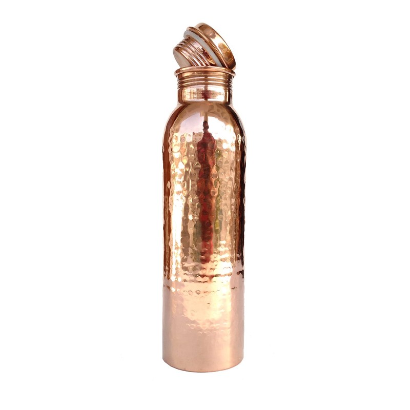 Rastogi Handicrafts Pure Copper Water Bottle Real Small Hand Hammered