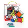 ROXENDA Magic Cube Set Dodecahedron Pyramid Ivy Skewb Speed Cube