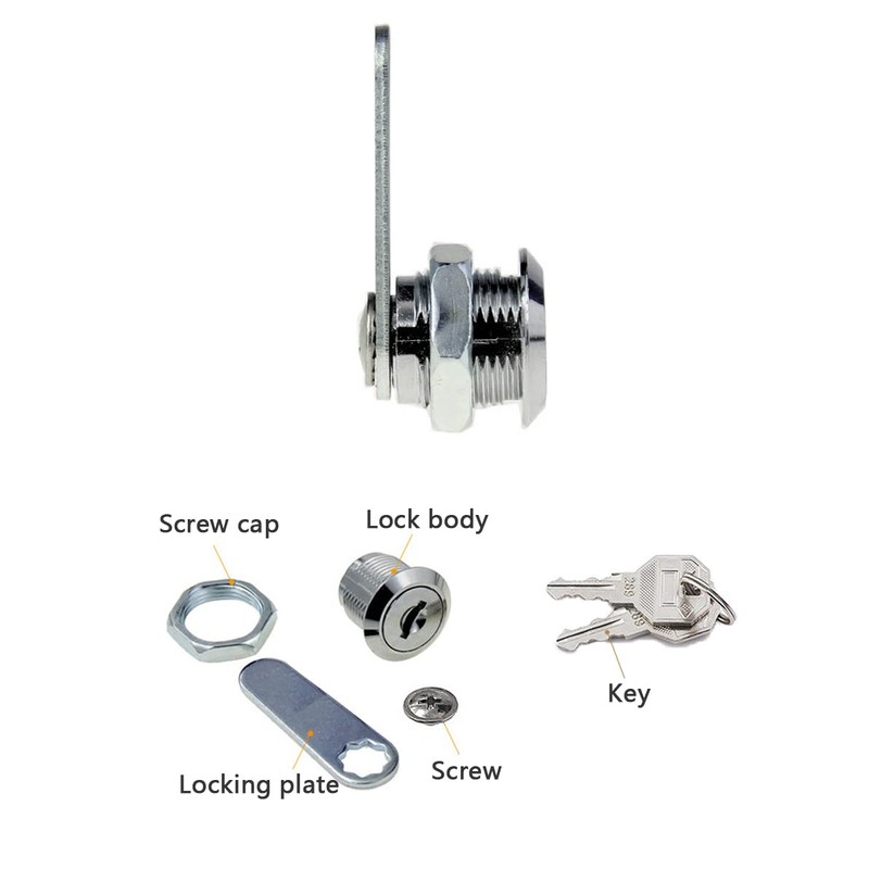 YUTOU Cabinet Lock 16mm 2 Pack Security Mailbox Lock Cylinder