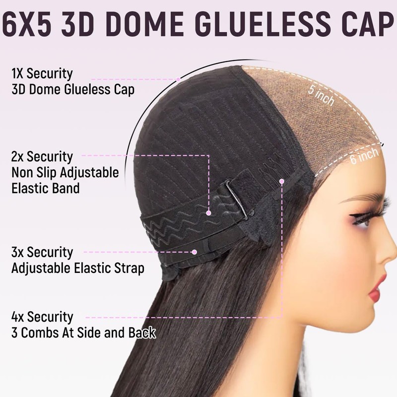 mscoco Wear and Go Glueless Wigs Human Hair Pre Plucked