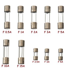 SIGANDG Christmas Light fuses Replacement Fast-Blow Glass Fuses 5x20mm 125V 0.5A 1A 2A 3A 5A 10A 15A Fuse 3.6X10mm Mini Fuse 125V 2.5A 3A 5A amp Fuses for Christmas Tring Lights
