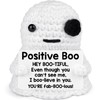 Halloween Positive Boo Ghost Gift Crochet Cute for Women Men