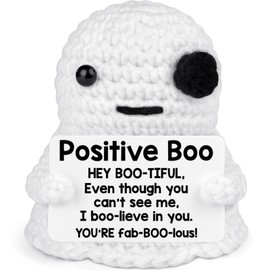 Halloween Positive Boo Ghost Gift Crochet Cute for Women Men