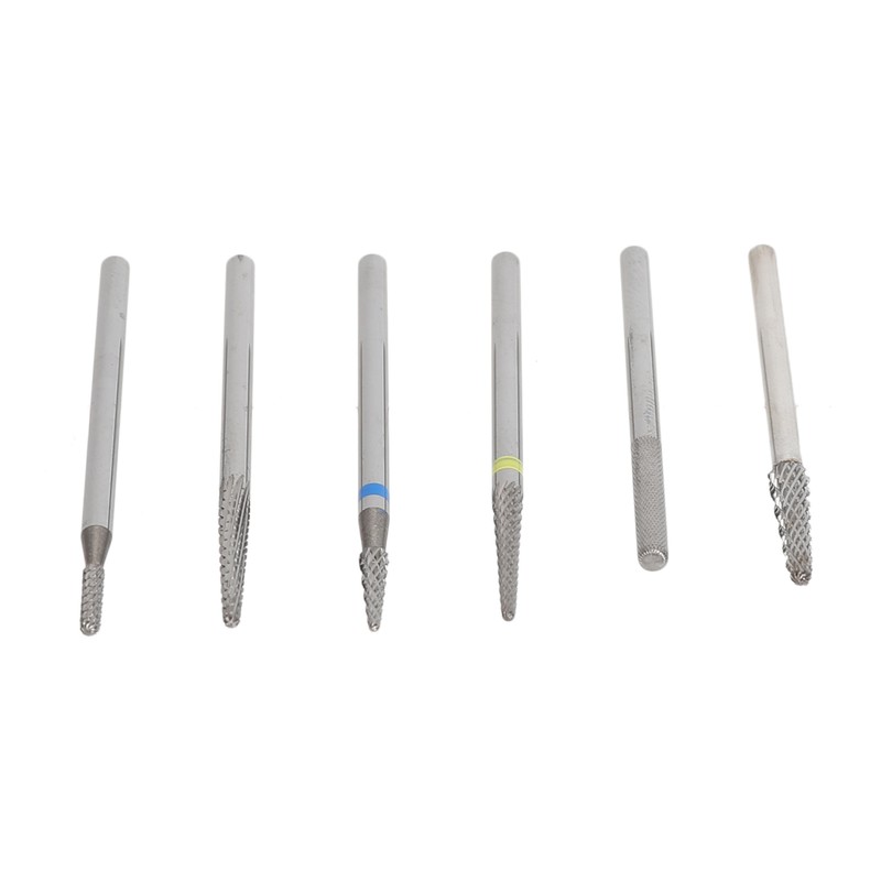 6pcs Cuticle Clean Nail Drill Bits Set Dead Skin Removal