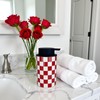 Ceramic Soap Dispenser, Red Hand Soap Dispenser for Bathroom Kitchen